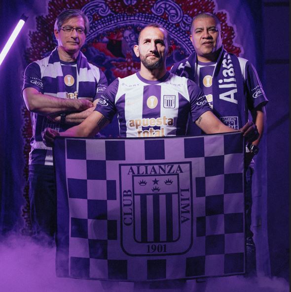 Bandera Blanquimorada Oficial Club Alianza Lima