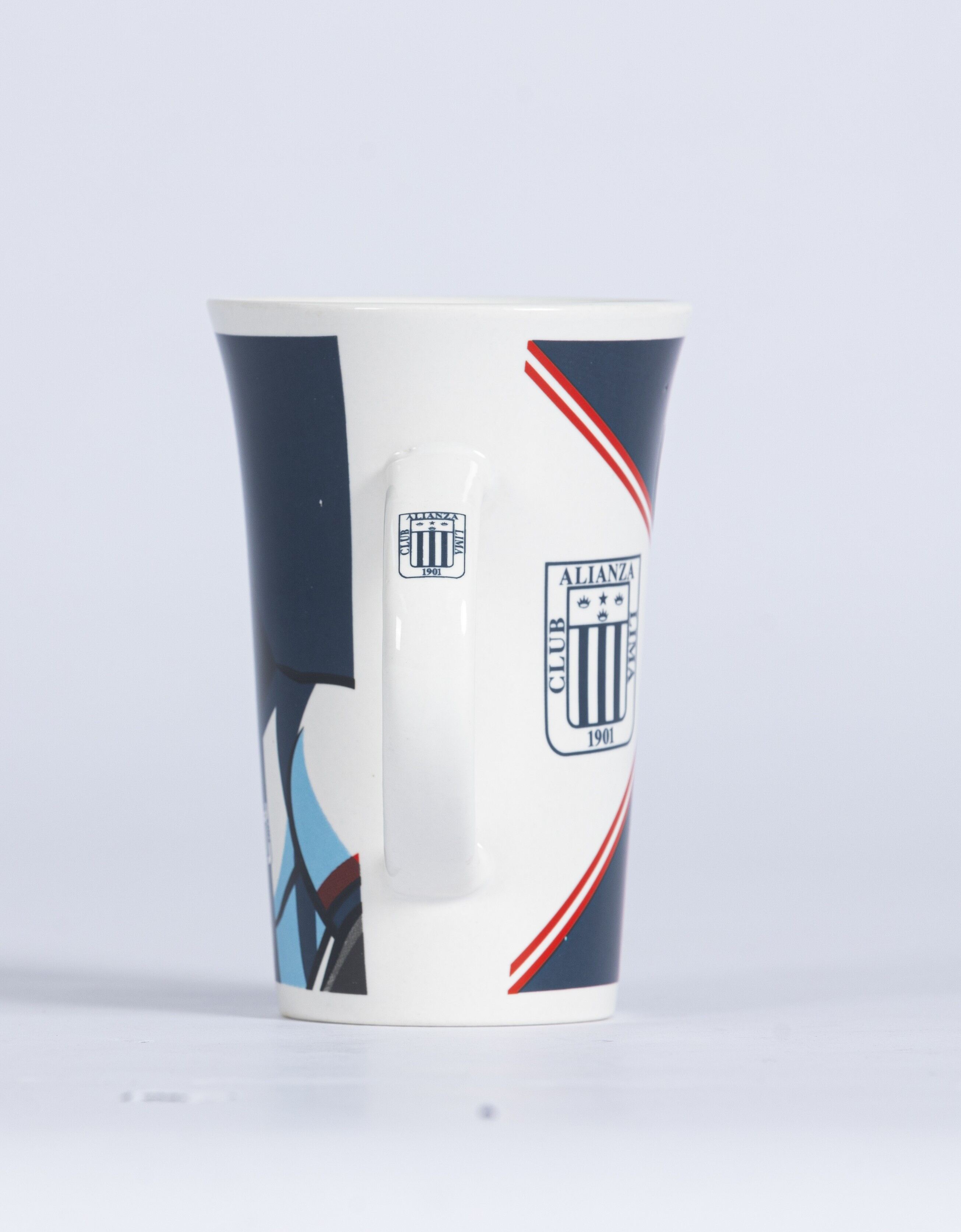 SET X 2 TAZAS LATTE - MODELO GALLO NEGRO CON BANDERA