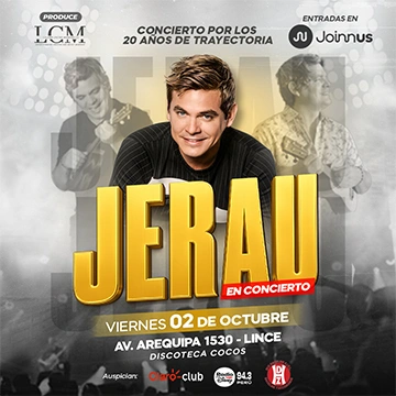 Concierto de Jerau por Sus 20 Años de Trayectoria - Conciertos en Lima