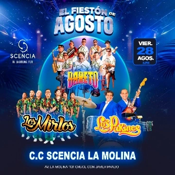 "El Fieston de Agosto" con Los Bareto, Los Mirlos y los Pakines - Vida Nocturna en Lima