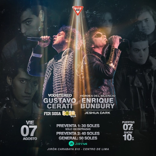Bunbury + Hds & Cerati + Soda Stereo Festival I - Conciertos en Lima