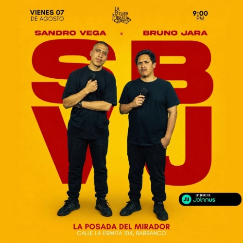 Show de Stand-up Comedy: Sandro Vega X Bruno Jara - Teatro en Lima