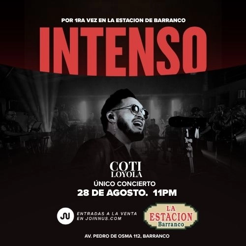 INTENSO: Coti Loyola en Concierto - Conciertos en Lima