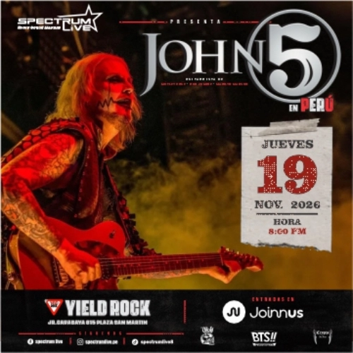 Spectrum Live Presenta: John 5 en Lima - Conciertos en Lima