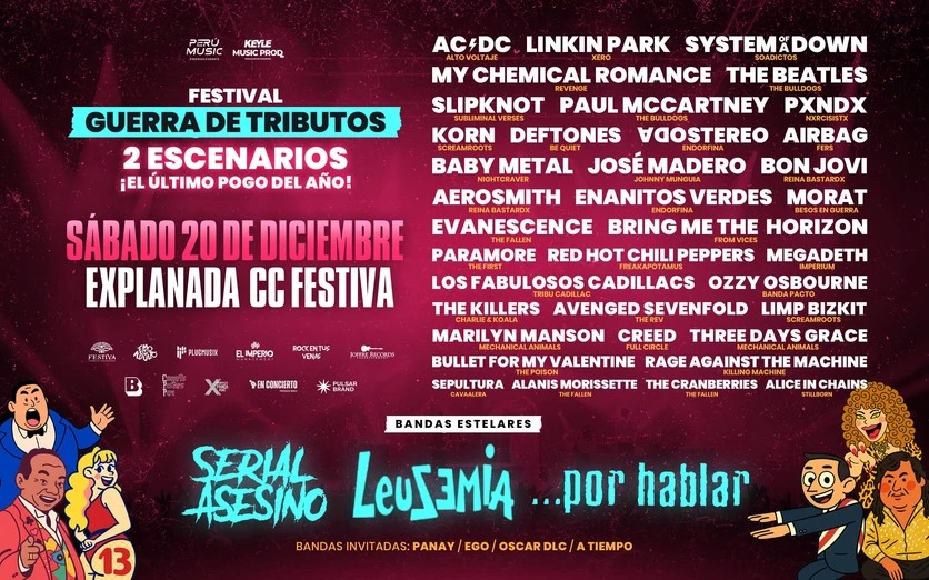 FESTIVAL GUERRA DE TRIBUTOS EN LIMA