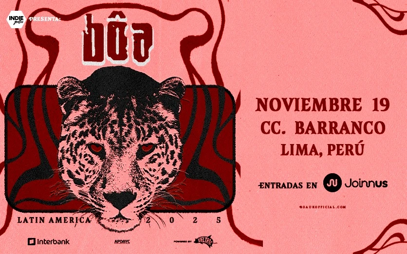 Indiegentes presenta: Bôa en Lima