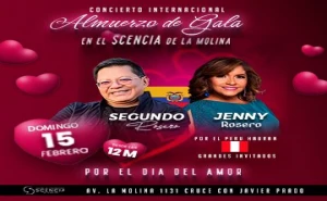 SEGUNDO ROSERO Y YENNY ROSERO , ALMUERZO DE GALA , Scencia de la molina