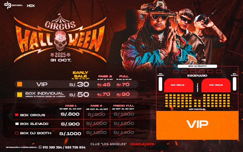 CIRCUS HALLOWEEN CHACLACAYO | CLUB LOS ÁNGELES 31 OCT