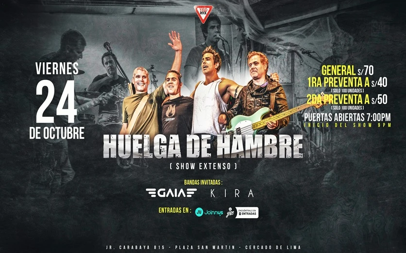 HUELGA DE HAMBRE - ÚNICO CONCIERTO